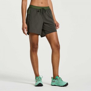 Saucony Explorer Utility 6" Short Vert Foncé | 74326-OUFN