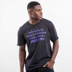 Saucony Frank Cooke Rested T-Shirt Noir | 58061-DUSH