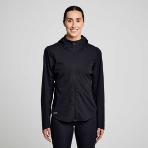 Saucony Hurricane Waterproof Jacket Noir | 83245-OTAU