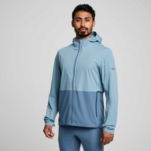 Saucony Hurricane Waterproof Jacket Smog | 35269-AFUH