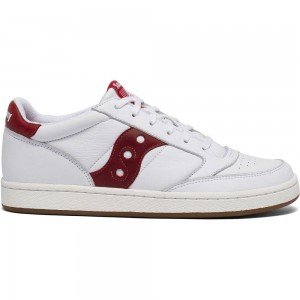 Saucony Jazz Court Blanche Rouge | 14326-RSZH