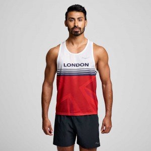 Saucony London Stopwatch Graphic Singlet London 2024 | 36180-XSKN