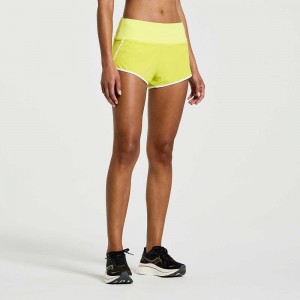 Saucony Outpace 2.5" Split Short Citron | 14260-STIG