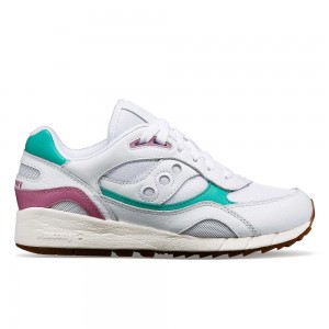 Saucony Shadow 6000 Premium Blanche Turquoise Clair | 51837-YJPL