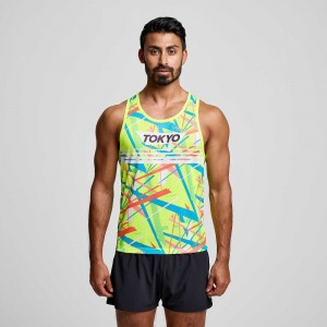 Saucony Tokyo Stopwatch Graphic Singlet Tokyo 2024 | 13974-SMGT