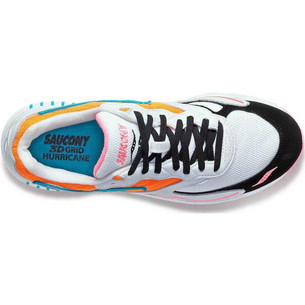 Saucony 3D Grid Hurricane Blanche Orange | 09741-GWMO