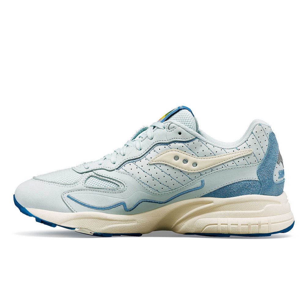 Saucony 3D Grid Hurricane Chromatic Bleu Clair | 27618-BYXR