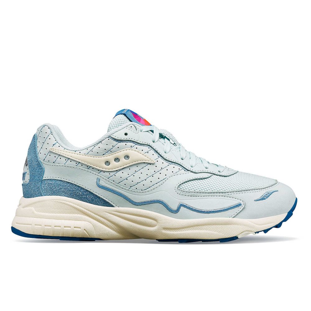 Saucony 3D Grid Hurricane Chromatic Bleu Clair | 10263-EGBV