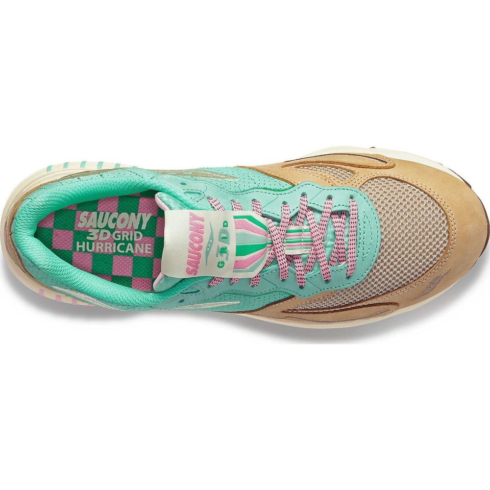 Saucony 3D Grid Hurricane Earth Citizen Turquoise Grise | 42713-XKAH