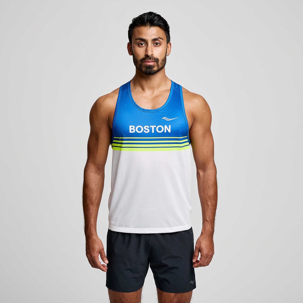 Saucony Boston Stopwatch Graphic Singlet Boston 2024 | 18476-MSLO