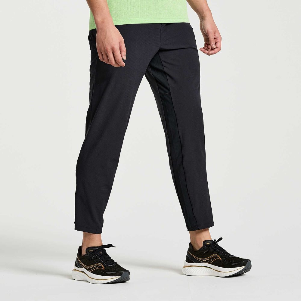 Saucony Boston Woven Pant Noir | 42715-CLHD