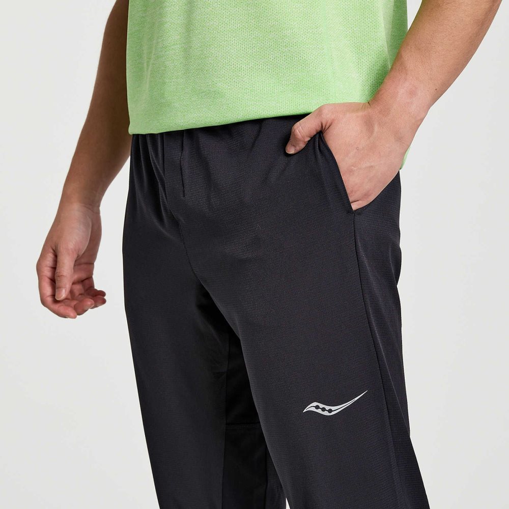 Saucony Boston Woven Pant Noir | 42715-CLHD