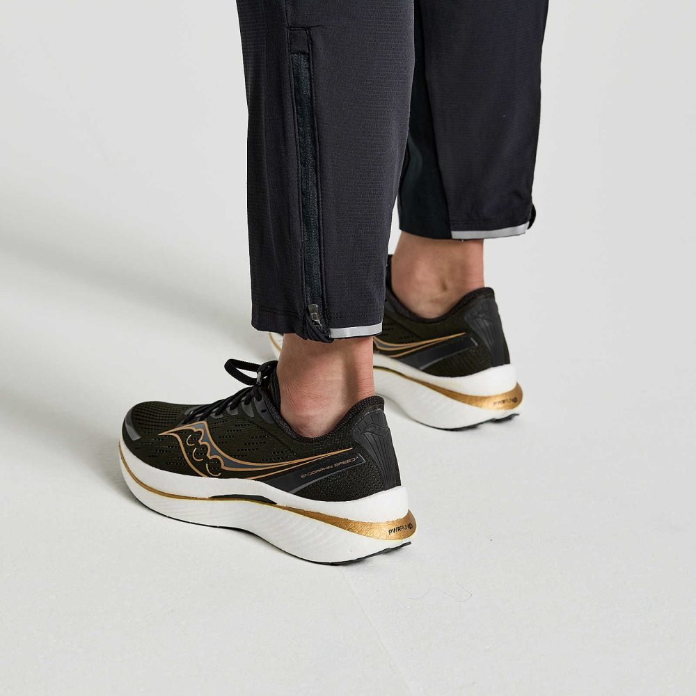 Saucony Boston Woven Pant Noir | 42715-CLHD