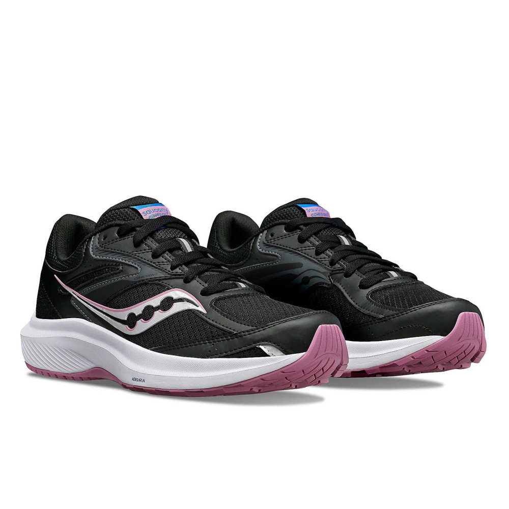 Saucony Cohesion 17 Wide Noir Violette | 24798-YFDX