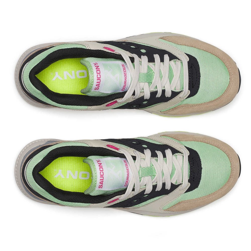 Saucony Courageous Vert Clair Marron | 62187-XMZR