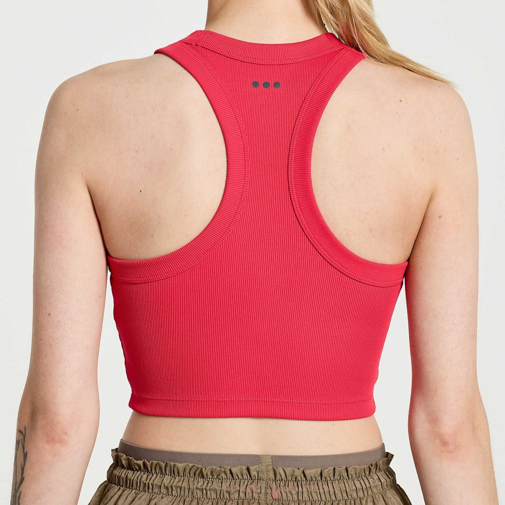 Saucony Elevate Crop Top Rose | 76195-WLAR