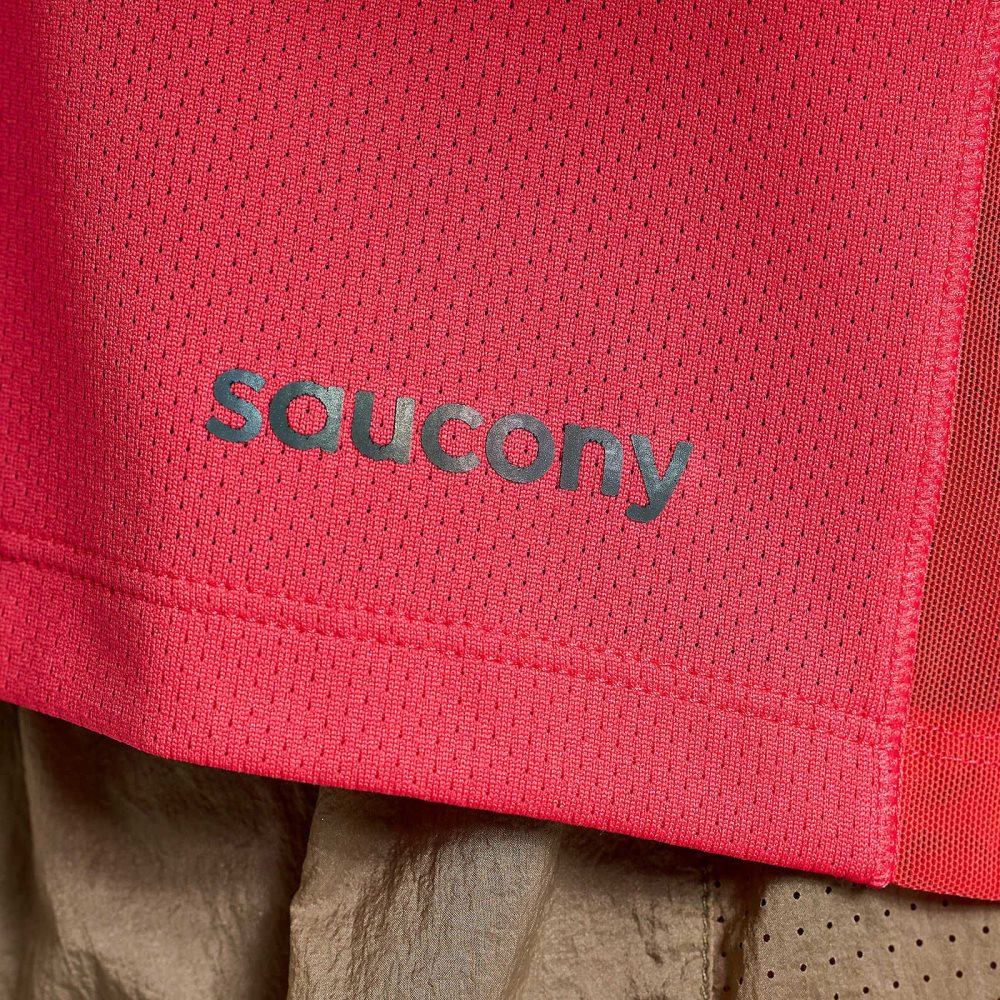 Saucony Elevate Short Sleeve Rose | 12654-FEHU