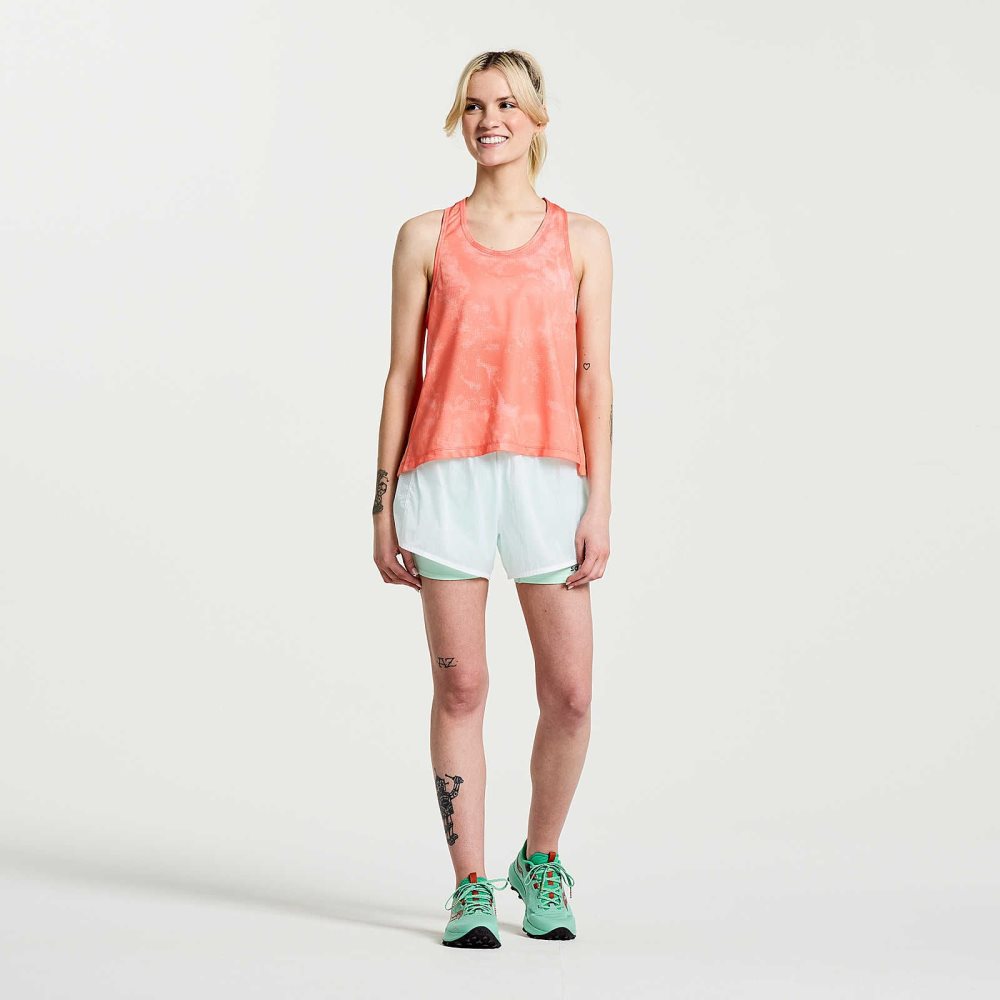 Saucony Elevate Tank Top Zenith Tie-Dye Print | 20493-AVXL