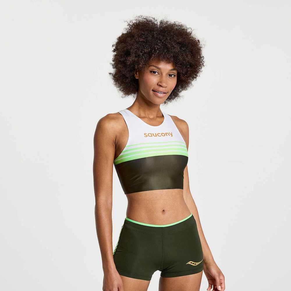 Saucony Elite Crop Top Umbra | 19573-OMCG