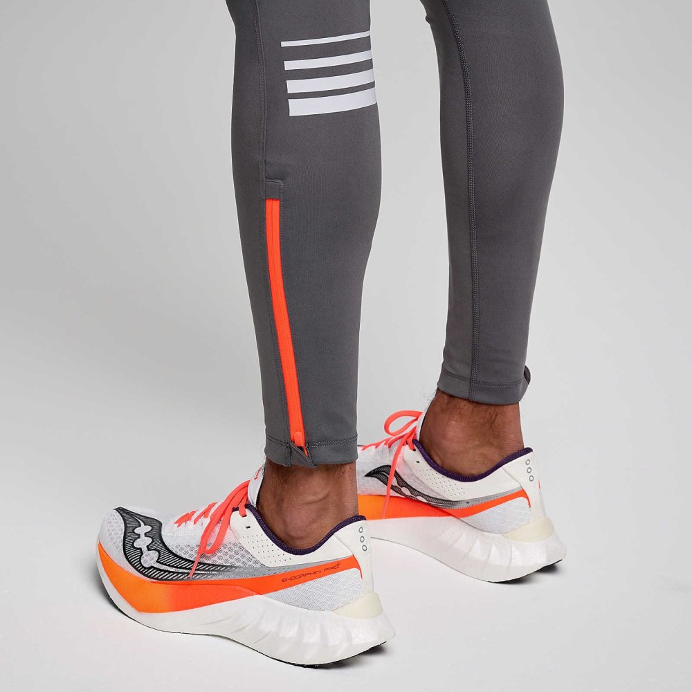 Saucony Endorphin Fortify Tight Grise | 30754-ILYX