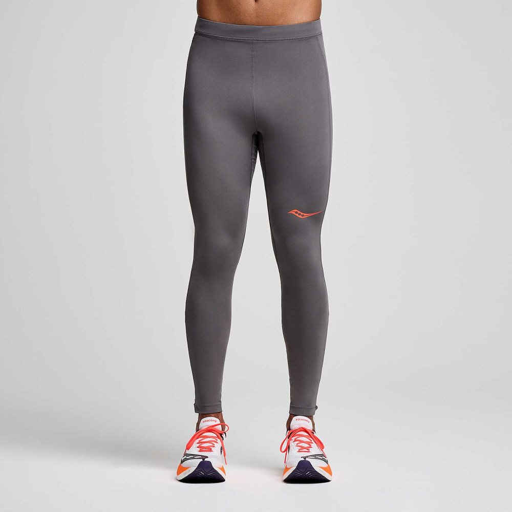 Saucony Endorphin Fortify Tight Grise | 30754-ILYX