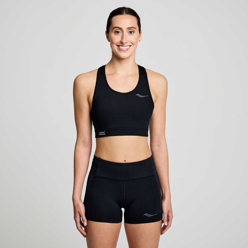 Saucony Fortify Bra Noir | 36580-GJBU