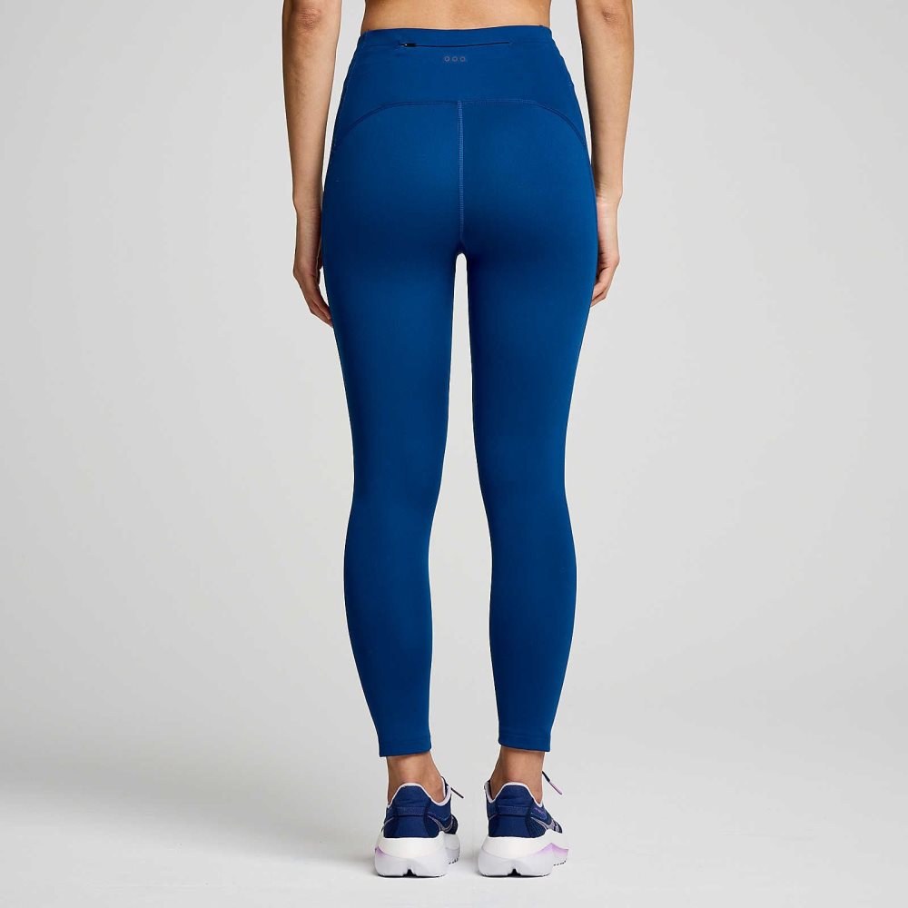 Saucony Fortify Crop Tight Indigo | 62390-OKNP