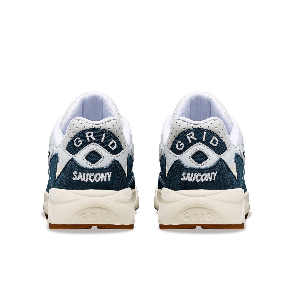 Saucony Grid Shadow 2 Ivy Prep Blanche Bleu Marine | 96231-YRLJ