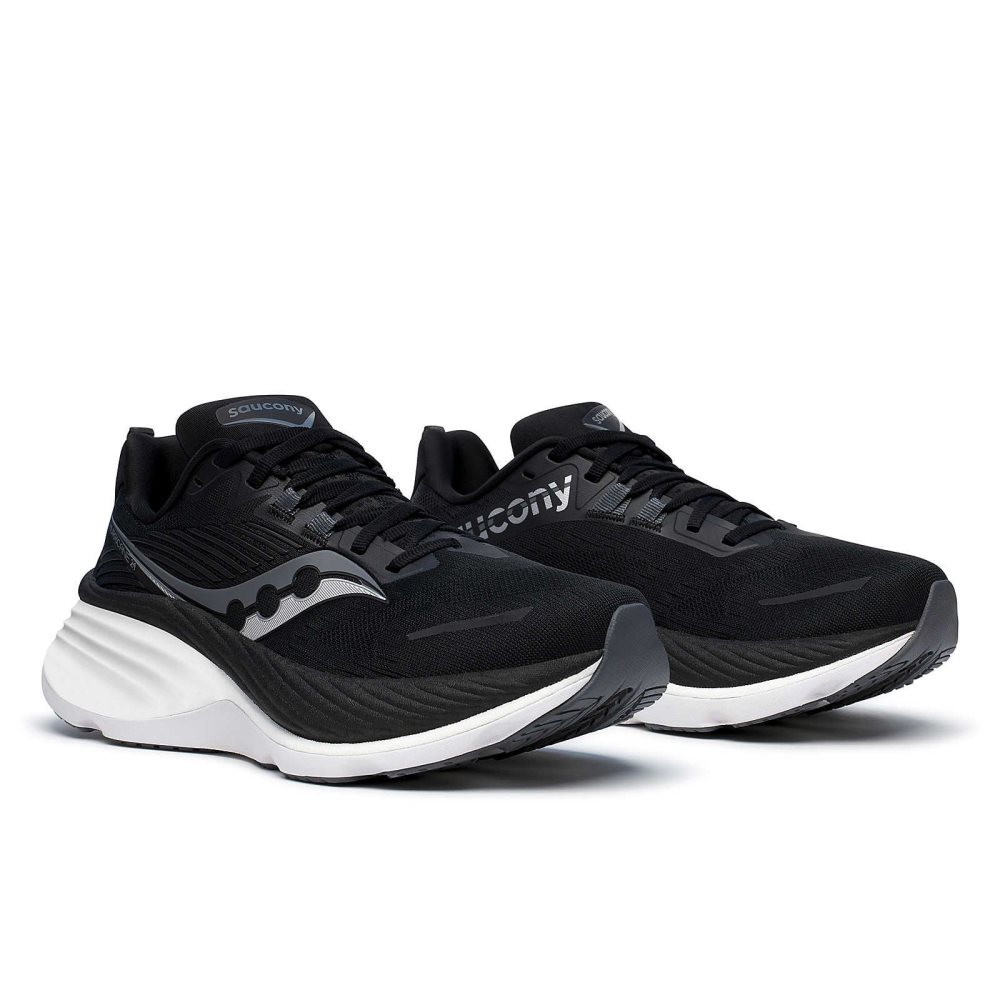 Saucony Hurricane 24 Wide Noir Grise Foncé | 25781-SJMD