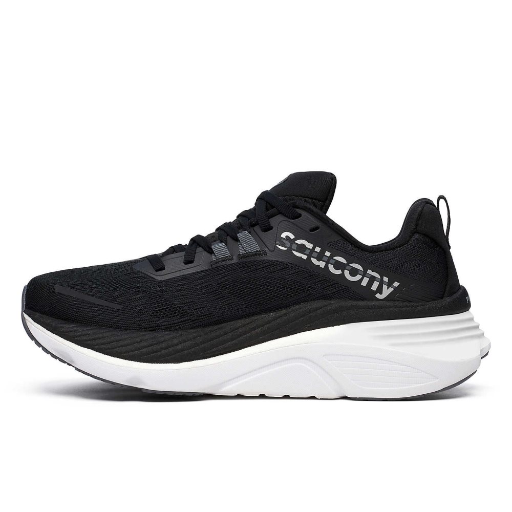 Saucony Hurricane 24 Wide Noir Grise Foncé | 25781-SJMD