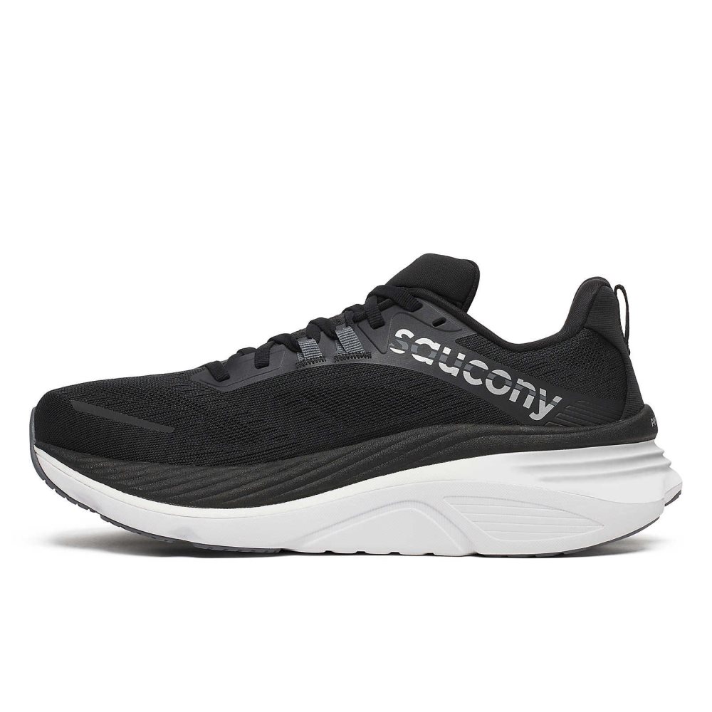 Saucony Hurricane 24 Wide Noir Grise Foncé | 79631-BKQN