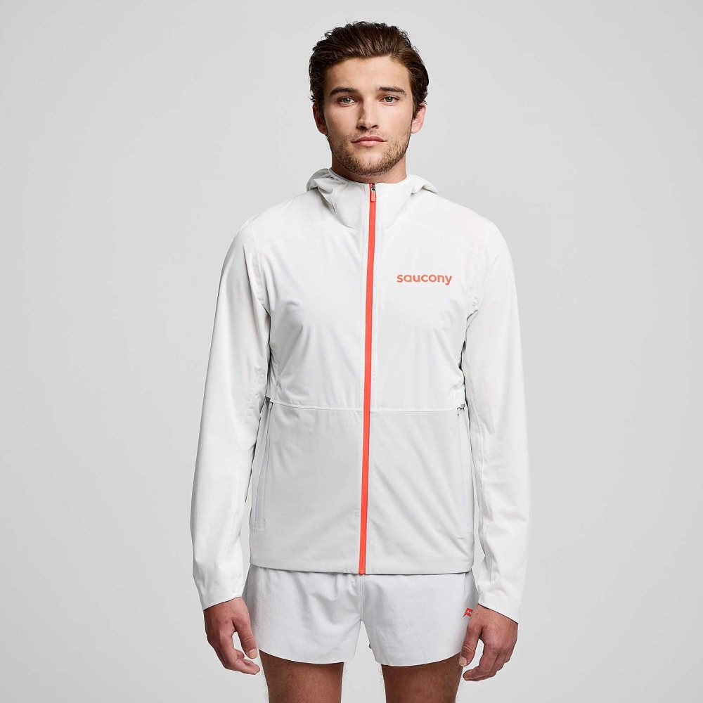 Saucony Hurricane Waterproof Jacket Cloud | 69714-HGIK