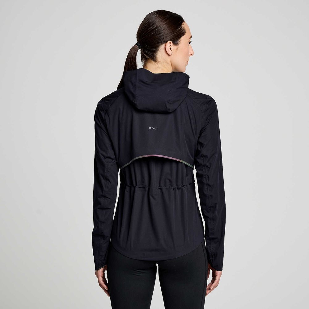 Saucony Hurricane Waterproof Jacket Noir | 83245-OTAU