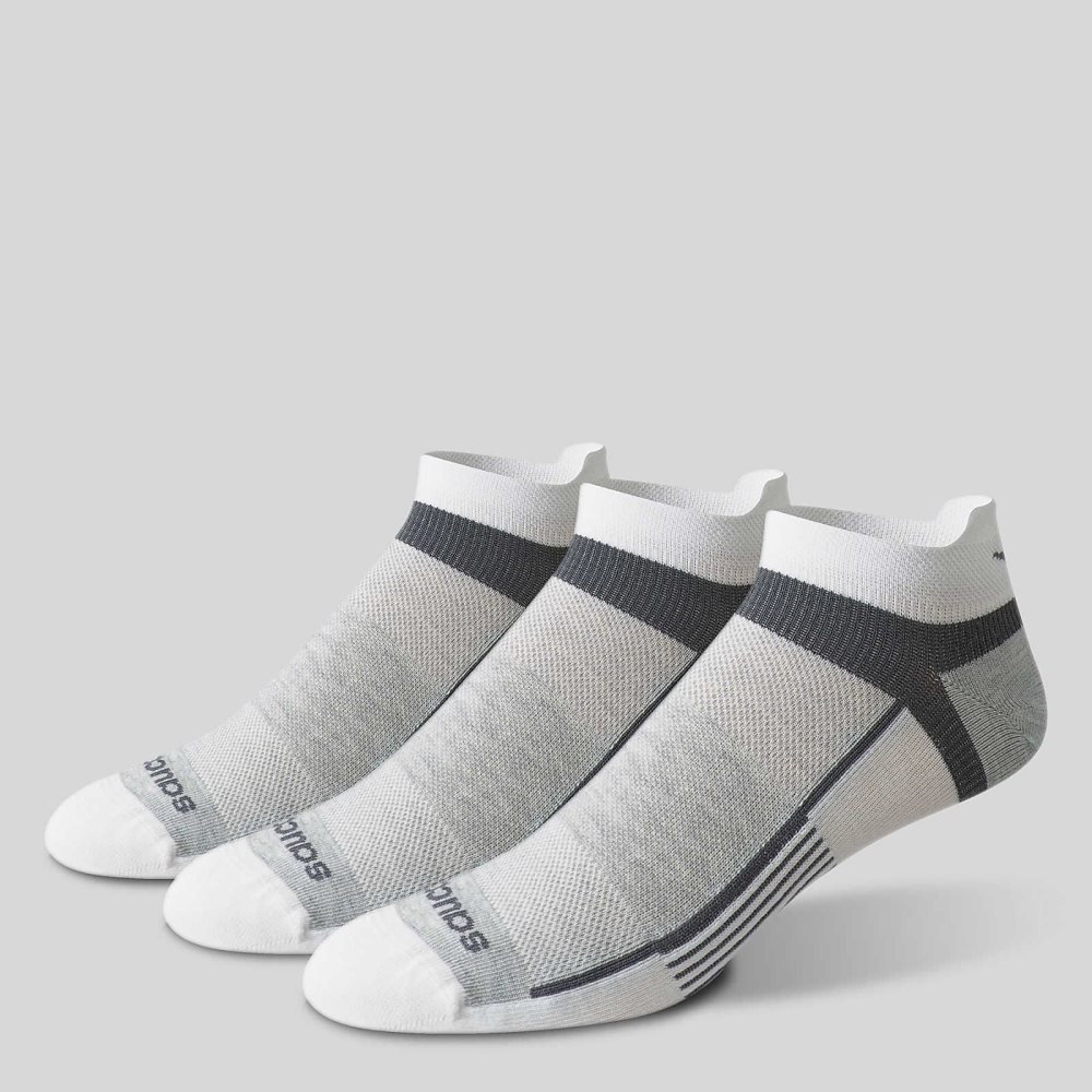 Saucony Inferno Liteweight 3-Pack Socks Blanche | 06278-IUEC