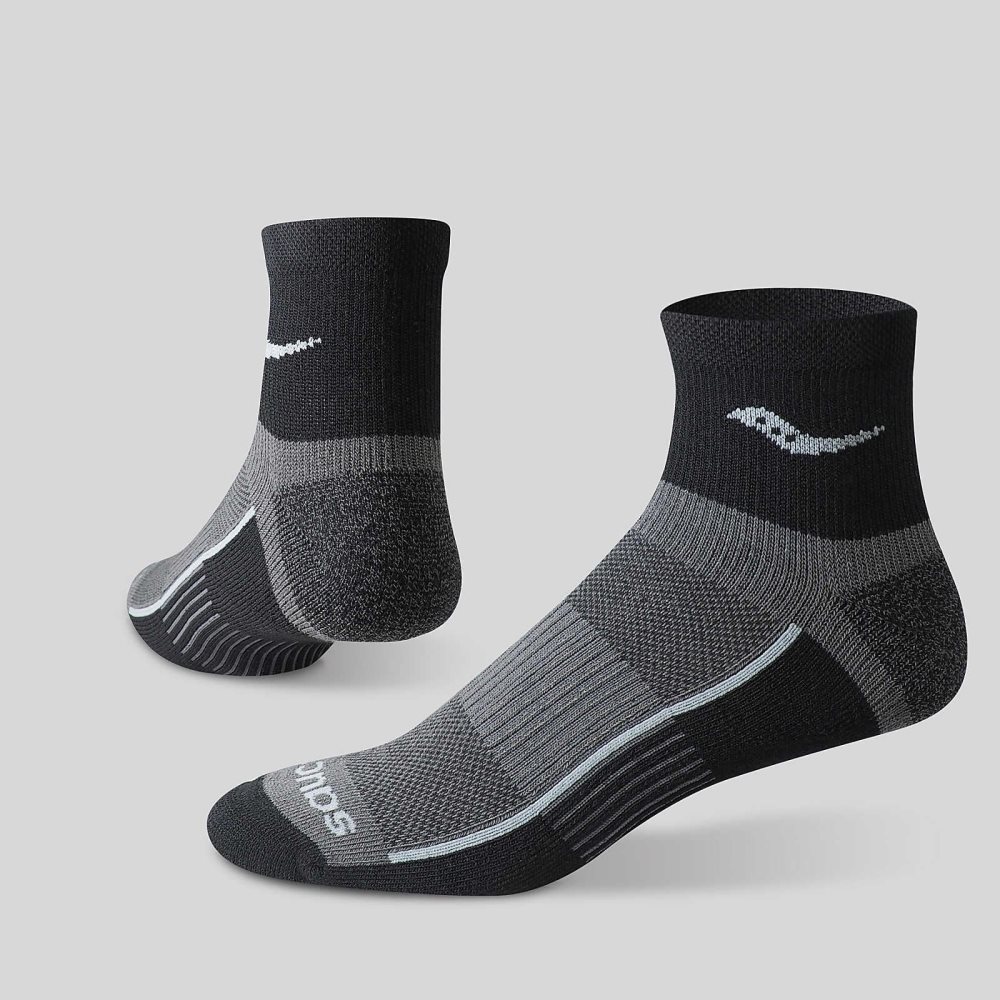 Saucony Inferno Quarter 3-Pack Socks Noir | 96134-CKLO