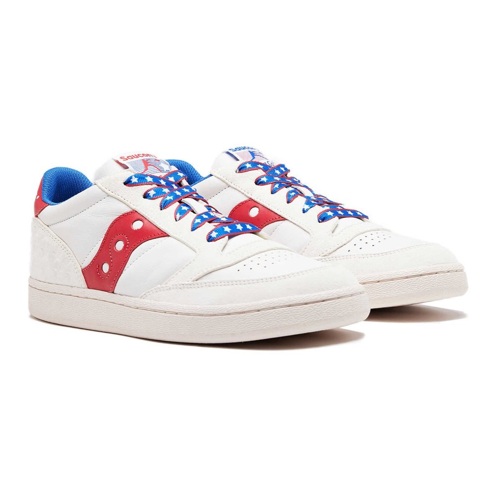 Saucony Jazz Court 1776 Blanche Rouge | 80452-ABSN