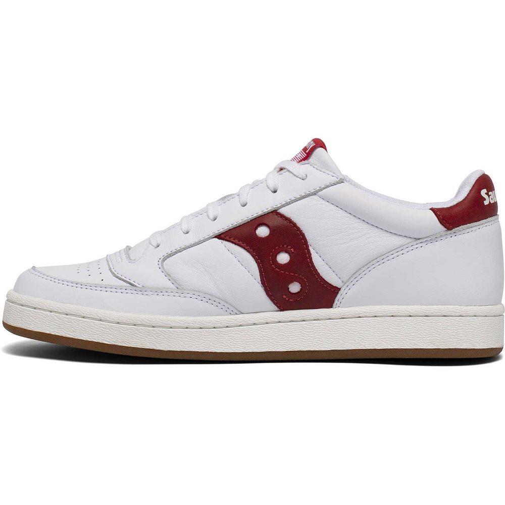 Saucony Jazz Court Blanche Rouge | 14326-RSZH