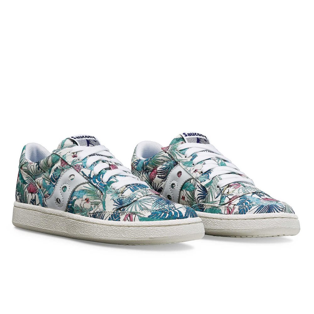 Saucony Jazz Court Floral Blanche | 53947-FUTH