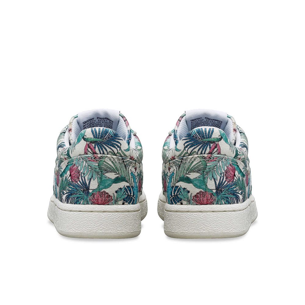 Saucony Jazz Court Floral Blanche | 53947-FUTH