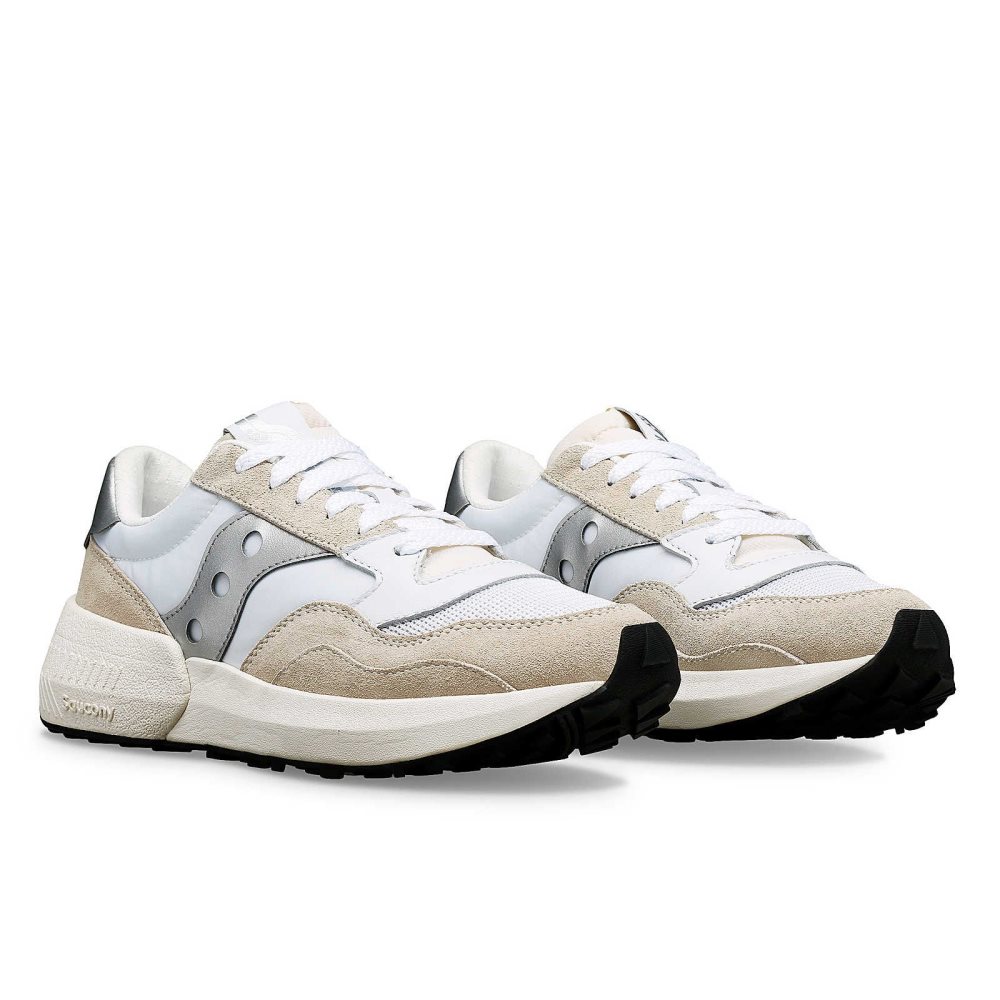 Saucony Jazz NXT Blanche Argent | 12708-ZDEQ