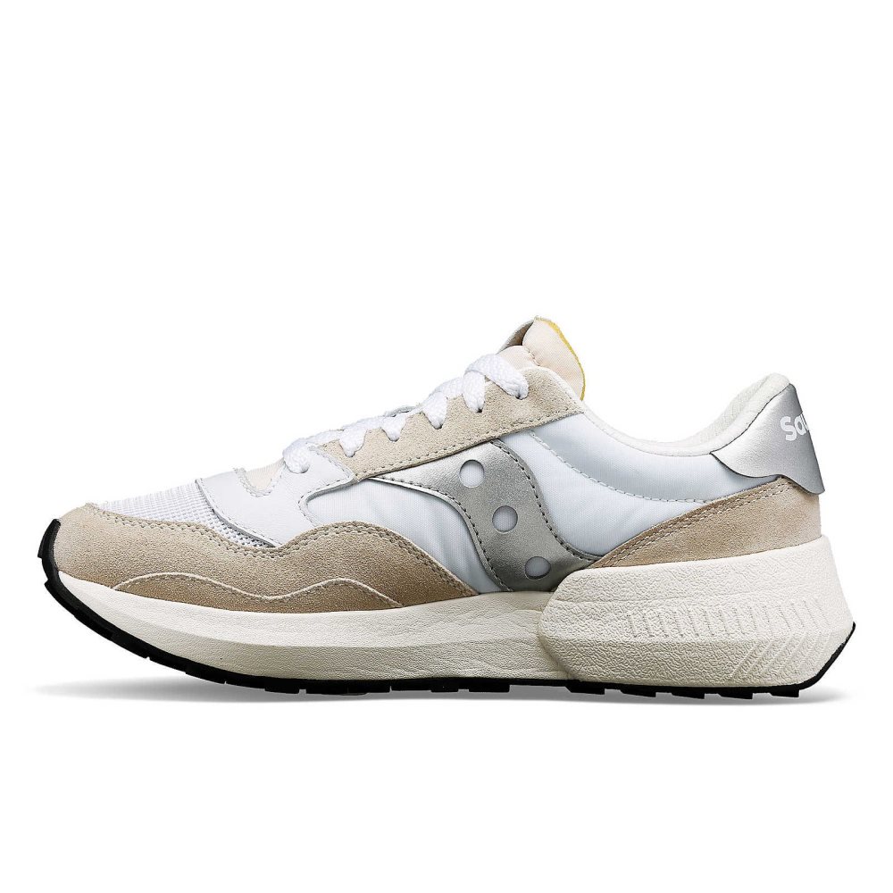 Saucony Jazz NXT Blanche Argent | 12708-ZDEQ