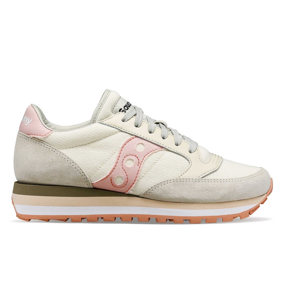 Saucony Jazz Triple Glitter Beige | 61940-QELU