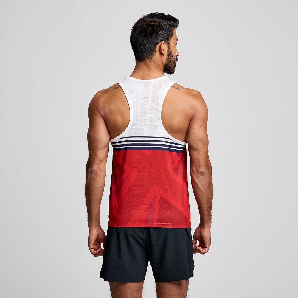 Saucony London Stopwatch Graphic Singlet London 2024 | 36180-XSKN