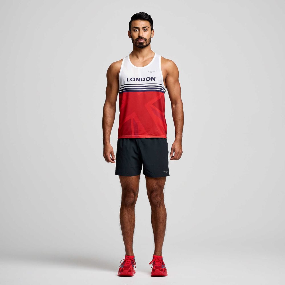 Saucony London Stopwatch Graphic Singlet London 2024 | 36180-XSKN