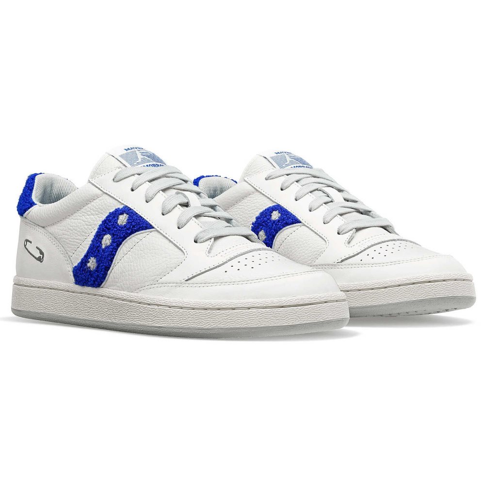 Saucony Maybe Tomorrow Jazz Court Varsity Blanche Bleu | 90642-BCKV