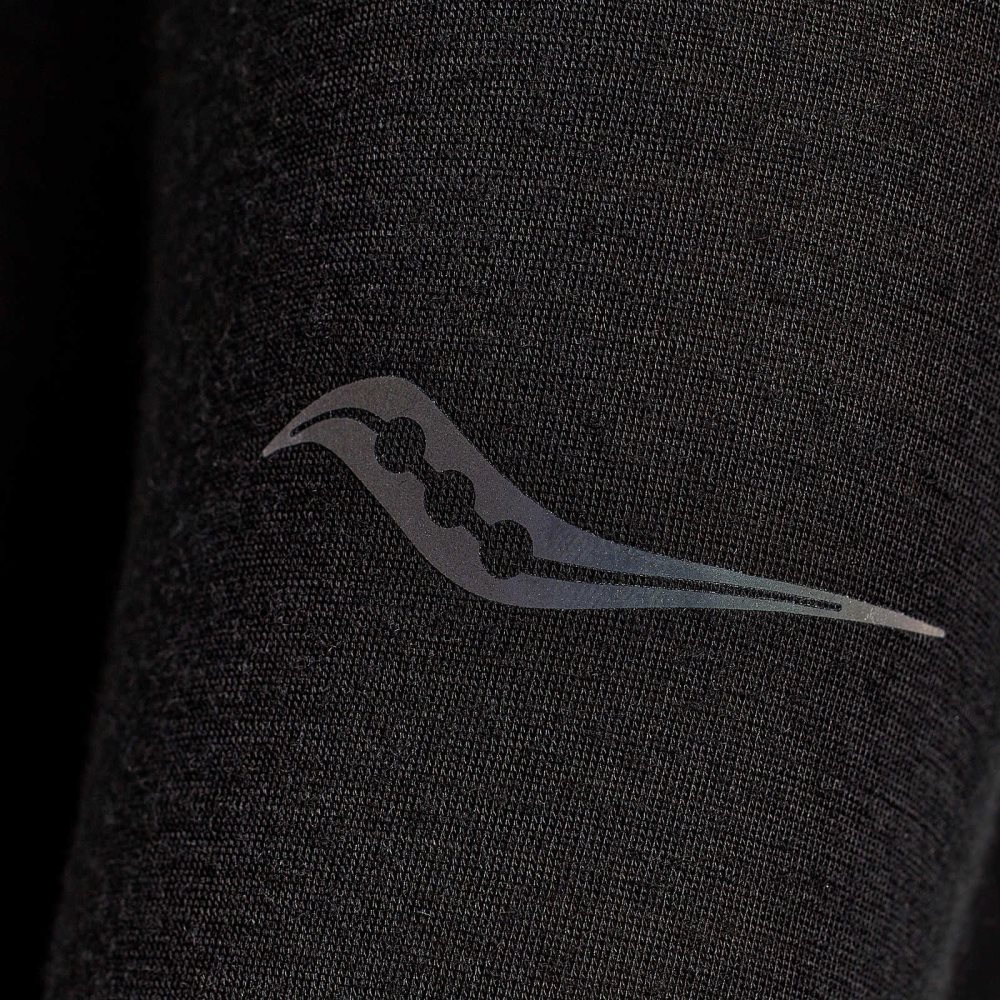 Saucony Peregrine Merino Long Sleeve Noir | 21796-ENWO