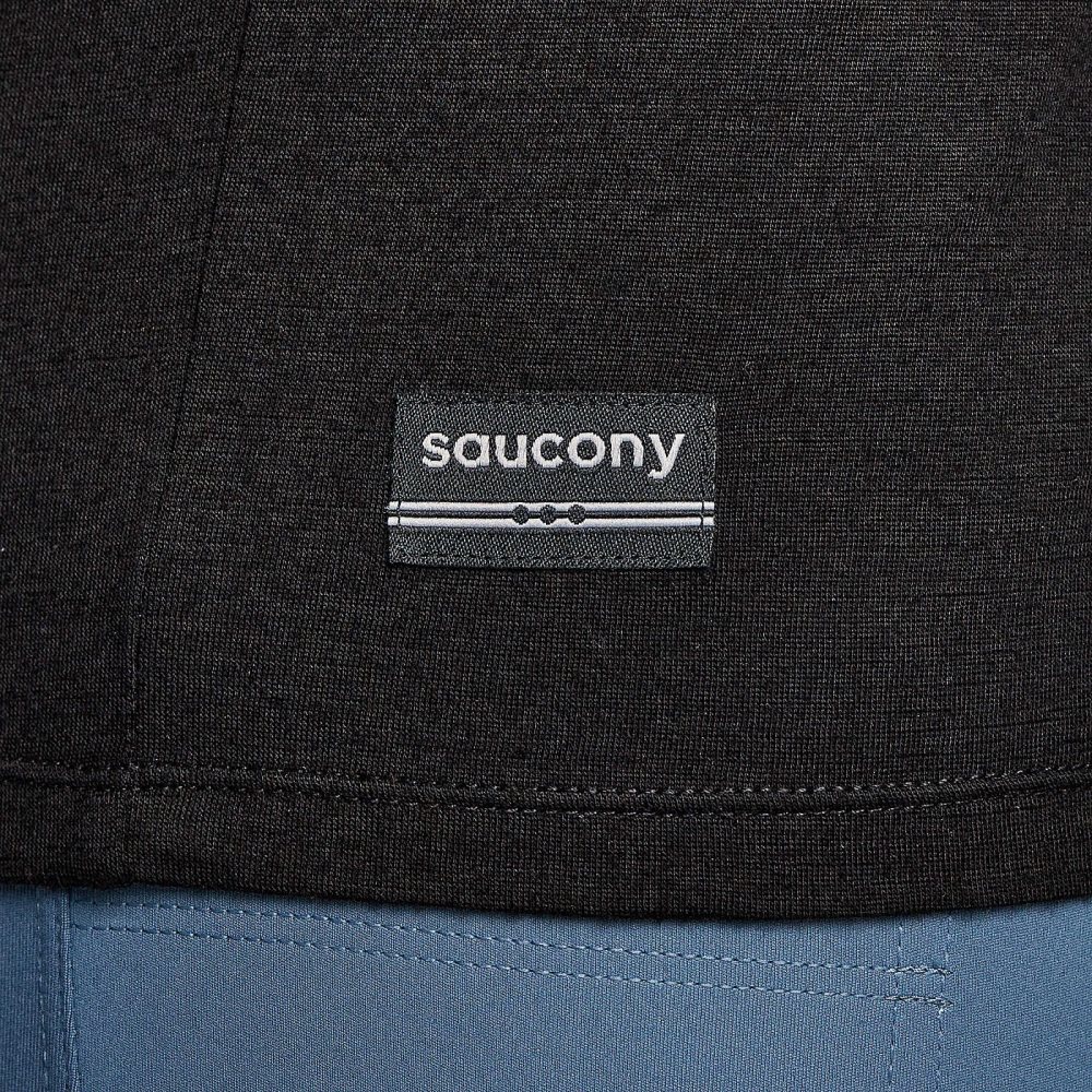 Saucony Peregrine Merino Long Sleeve Noir | 60298-QEPW