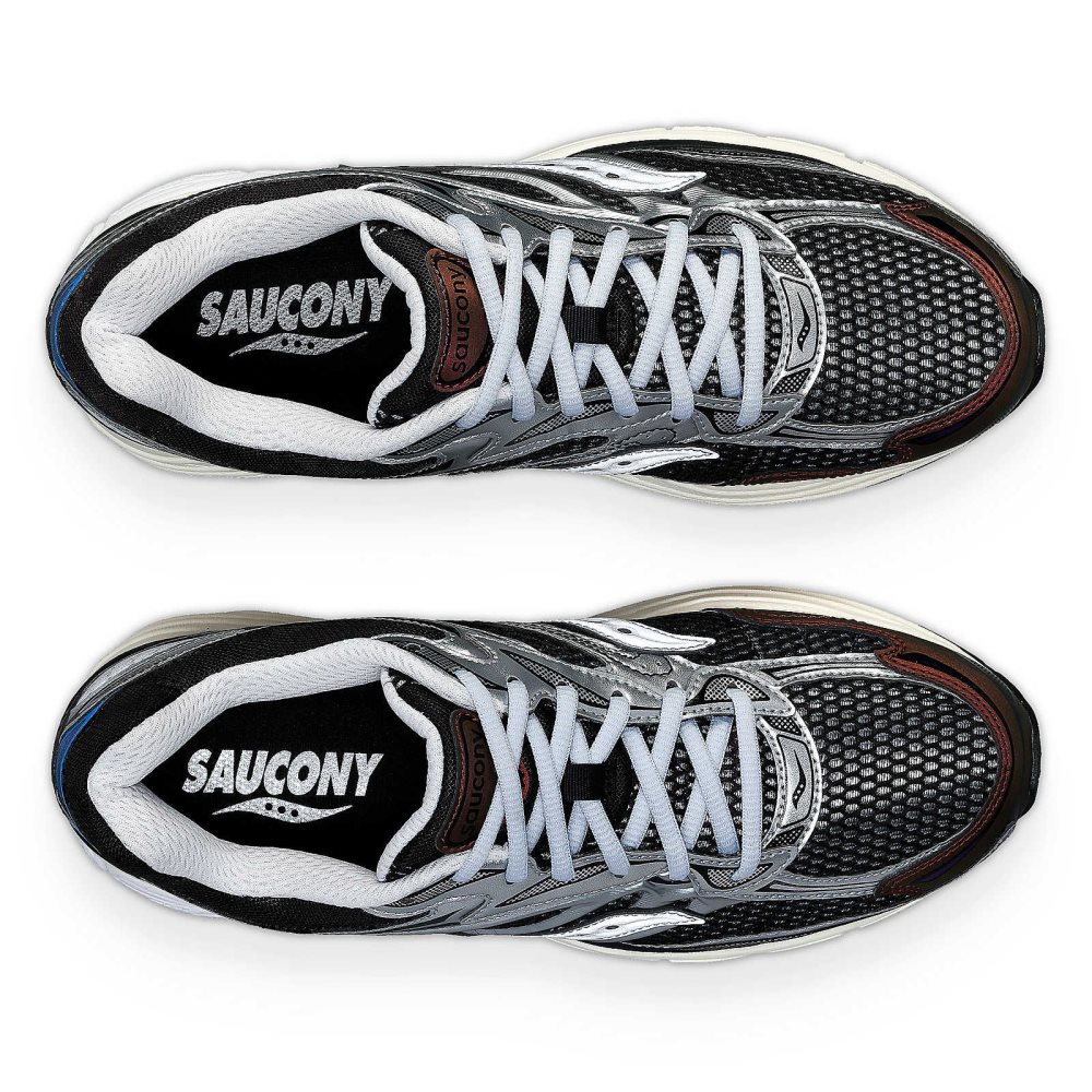 Saucony ProGrid Omni 9 Disrupt Argent Marron | 30278-RSBC