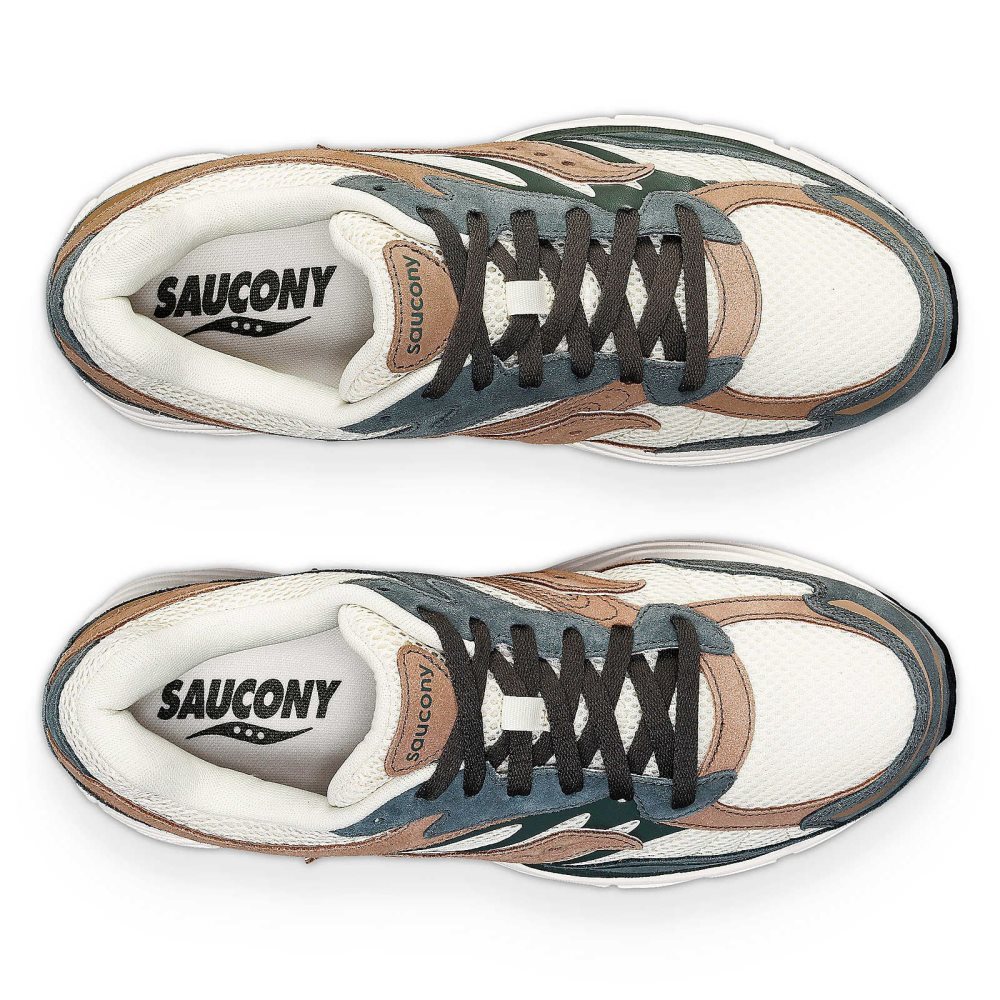 Saucony ProGrid Omni 9 Premium Blanche Vert | 12563-CRML