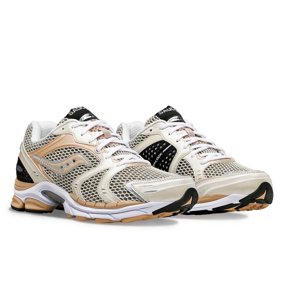 Saucony ProGrid Triumph 4 Blanche Marron | 25638-LWSG